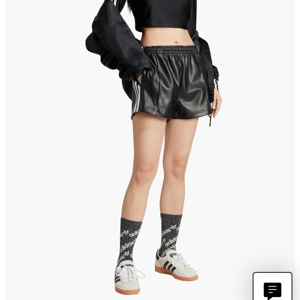 adidas Black Athletic Shorts with Elastic Waistband